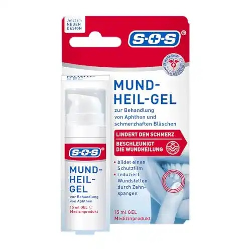Mundsalbe SOS Mund-Heil-Gel 15 ml zur Schmerzlinderung bei Aphten