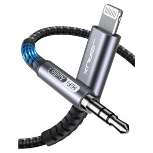 Jsaux Lightning auf Klinke Aux Kabel für iPhone (1,8 m, MFi-zertifiziert)