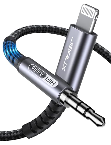 Jsaux Lightning auf Klinke Aux Kabel für iPhone (1,8 m, MFi-zertifiziert)