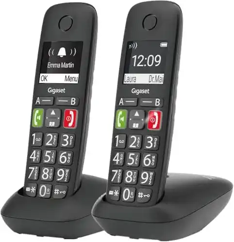 Seniorentelefon Gigaset E290 Duo – 2 schnurlose Telefone für Senioren