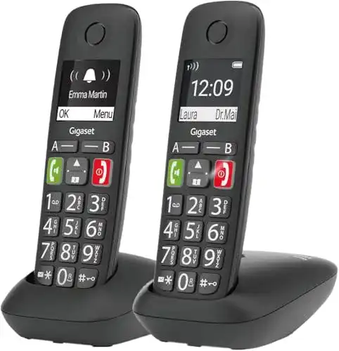 Seniorentelefon Gigaset E290 Duo – 2 schnurlose Telefone für Senioren