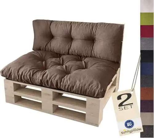 Palettenkissen Sunnypillow Auflage Set für Europaletten im Innenbereich
