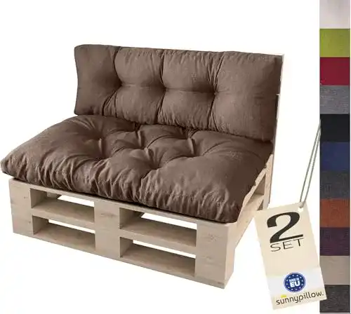 Palettenkissen Sunnypillow Auflage Set für Europaletten im Innenbereich