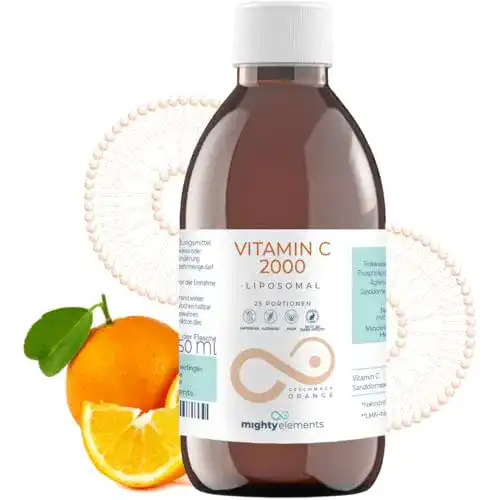 Liposomales Vitamin C Mighty Elements 2000 mg hochdosiert, Orange