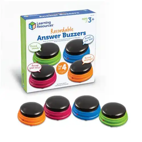 Buzzer Learning Resources mit Aufnahmefunktion 4er-Set für Lernspiele