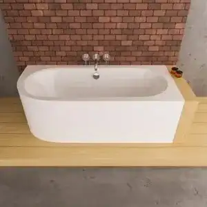 Acrylbadewanne Avita 150×75 cm mit Schürze und Ablaufgarnitur