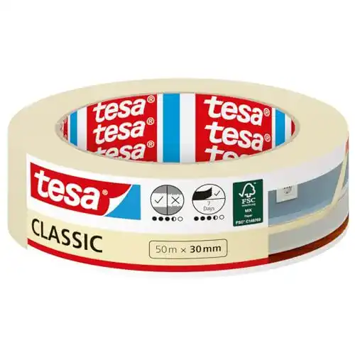 tesa Malerband Classic – Abdeckband für präzises Abkleben