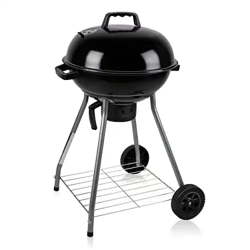 Kugelgrill 57 cm von Bakaji für Holzkohle und BBQ