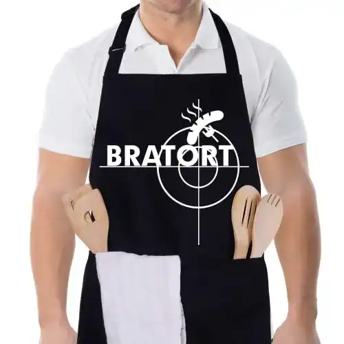 Grillschürze von ADAKEL für Männer mit Spruch Bratort