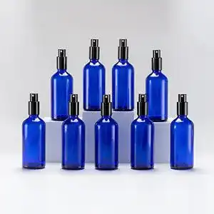 Glassprühflasche Yizhao 100ml – Blaue Sprühflasche für ätherische Öle und Kosmetik