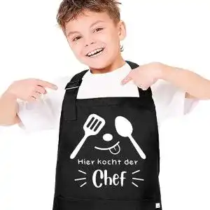 Kinderschürze Camptrip – Kochschürze für Kinder zum Kochen und Grillen