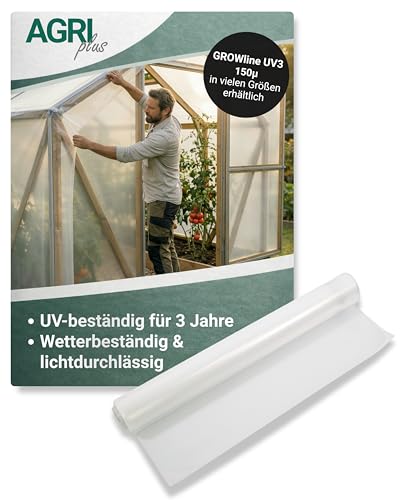 Gewächshausfolie Agri Plus 4,0 x 15 m, hochtransparent und reißfest