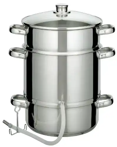 Dampfentsafter GSW 555999 Edelstahl Entsafter, 25 cm, Silber