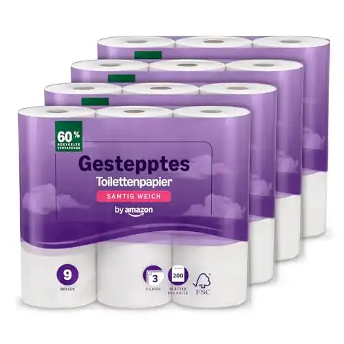 Toilettenpapier Amazon Essentials 3-lagig, 36 Rollen
