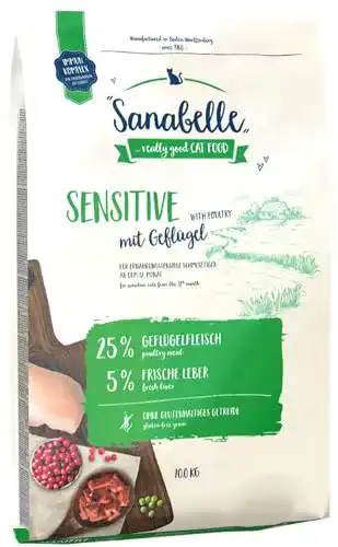 Sanabelle Sensitive Katzenfutter mit Geflügel für ernährungssensible Katzen