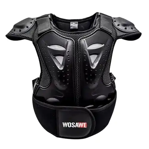 WOSAWE Kinder Motorradjacke mit Brustpanzer für sicheren Schutz