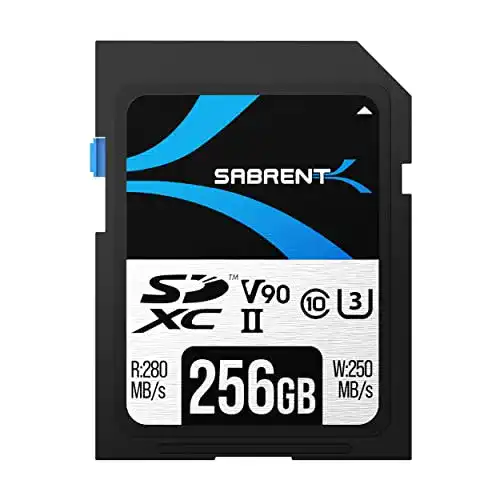 Sabrent SDXC Speicherkarte 256GB V90 UHS II für 4K und 8K Video