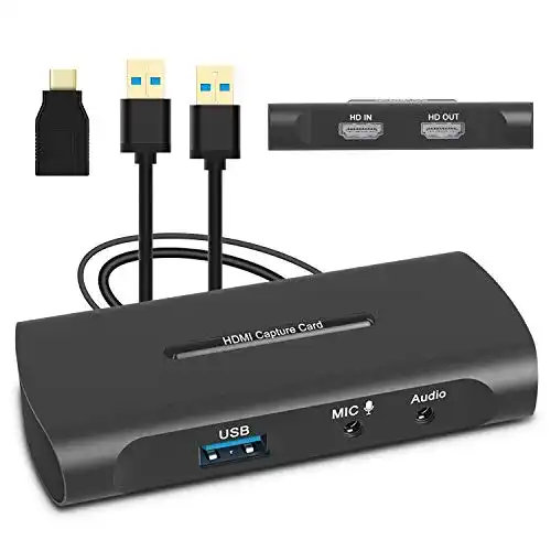 Sanyipace Capture Card für Streaming und HDMI-Aufnahmen