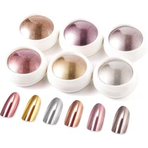 Nagel-Puder von BISHENGYF in Roségold mit Chrome-Effekt
