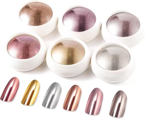 Nagel-Puder von BISHENGYF in Roségold mit Chrome-Effekt