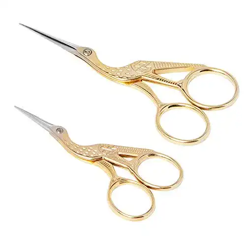 Stickschere Asdirne 2er Pack aus Edelstahl mit Storch-Design