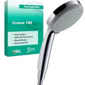 Grohe Duschkopf Hansgrohe Croma 100 – Handbrause mit 4 Strahlarten