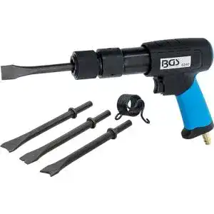 Druckluft-Meißelhammer BGS 6240 mit Schnelllösefutter und 10 mm Meißel-Satz