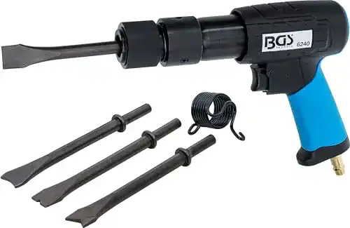 Druckluft-Meißelhammer BGS 6240 mit Schnelllösefutter und 10 mm Meißel-Satz