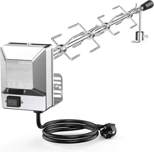 Drehspieß Onlyfire BRK-6032 Universal, verchromt für Grills