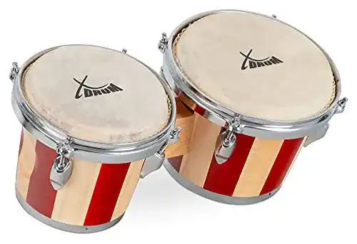 Bongo Xdrum s Retro – 2 Trommeln mit 16,5 cm und 19 cm Durchmesser