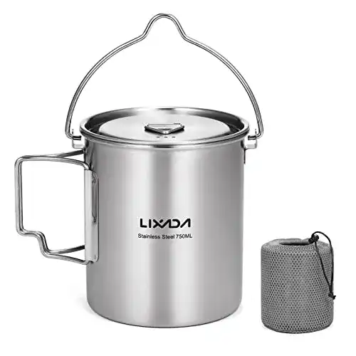 Camping Topf Lixada Edelstahl Titan Tasse 750ml