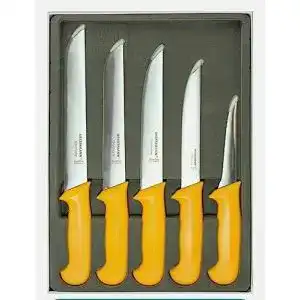 Fleischermesser Set 3 5 7 8 10 Teile in Gelb Größe M