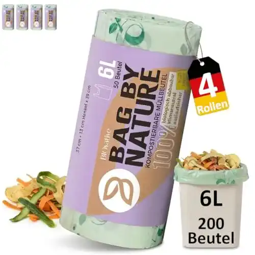 Kompostierbare Müllbeutel 6L von BIOvative Products