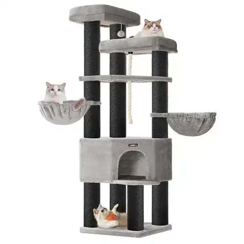 Feandrea Kratzbaum für große Katzen, mehrstöckig, 186,7 cm hoch