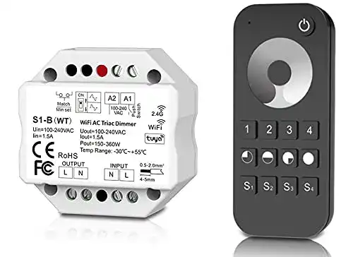 Funk-Dimmer Ledux Smart Schalter mit WLAN und 230V Licht-Dimmgerät