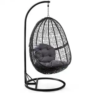 Hängesessel mit Gestell aus Polyrattan für Innen und Außen