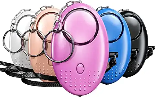Qoosea Taschenalarm für Notfälle, 5er Pack mit Schlüsselanhänger
