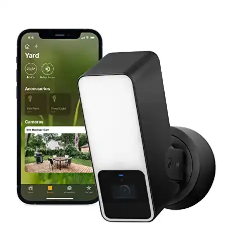 HomeKit Kamera Eve Outdoor Cam Smarte Überwachungskamera für den Außenbereich