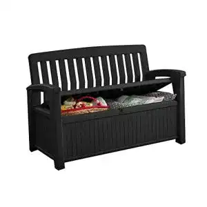 Gartenbank mit Stauraum Keter Patio Bench Sitztruhe, 277 Liter