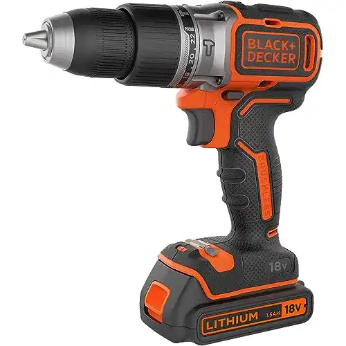 Bürstenloser Akku-Schlagbohrschrauber von Black+Decker mit 18 V