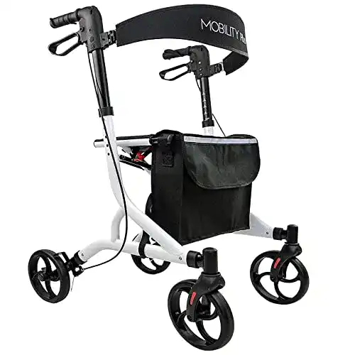 Leichter Rollator Mobility Plus LR10 – Klappbarer Gehwagen mit Tasche