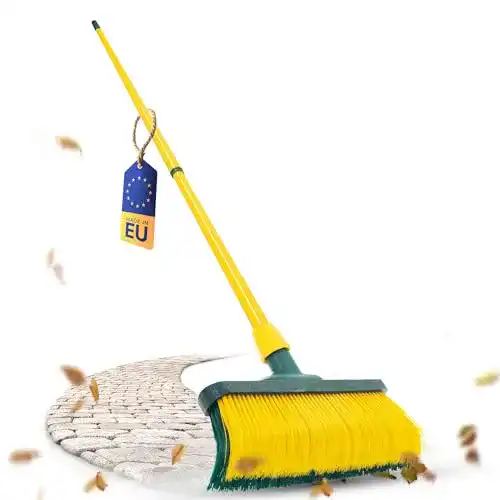 Krallenbesen Novaliv Set 30 cm Holz mit Teleskopstiel und gebogenen Borsten