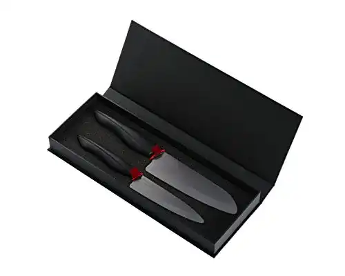 Kyocera Shin Keramikmesser-Set – Geschenkset mit Gemüse- und Santoku-Messer