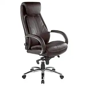 Bürostuhl aus Echtleder Kijng Chefsessel Throne in Braun