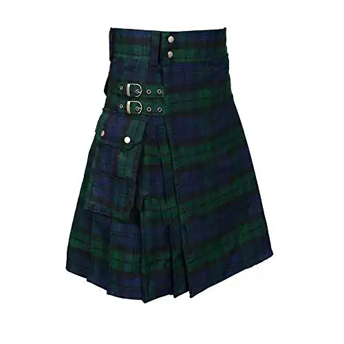 Schottenrock Baronhong Tartan Utility Kilt für Männer mit Taschen