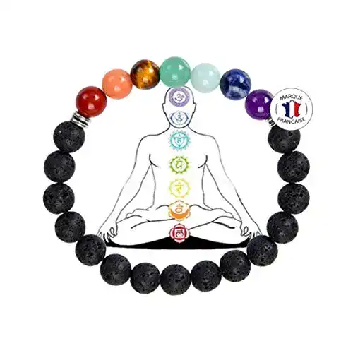 Chakra-Armband Attraction Zen mit 7 Chakren aus Naturstein