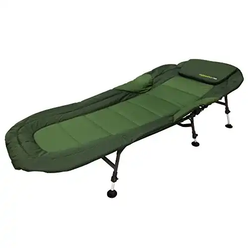 Karpfenliege Angel Domäne Nightwalker Pro Comfort Bedchair mit 6 Beinen