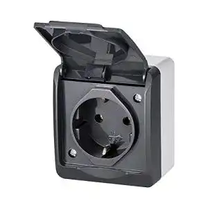 Aufputz Steckdose Elektro-Plast Hermes 1-Fach IP44 Wassergeschützt