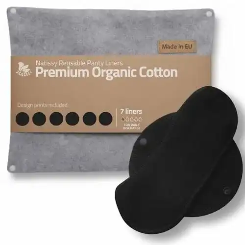 Waschbare Slipeinlagen aus Bio-Baumwolle im 7-Pack (Größe S)