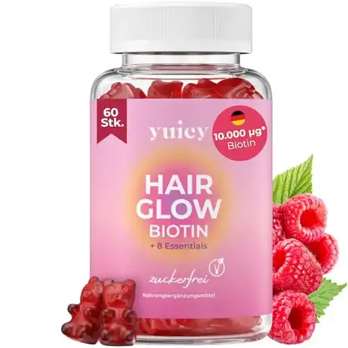 Haarvitamine Gummies mit 10.000 µg Biotin und Vitaminen für Haarwachstum